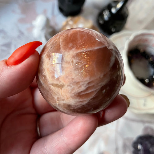 High Quality Peach Moonstone Sphere