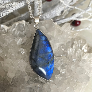 Labradorite Necklace - Unique Blue
