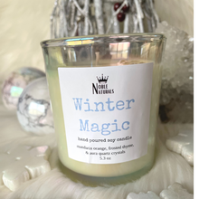 Load image into Gallery viewer, Winter Magic Soy Candle w/ Aura Crystals